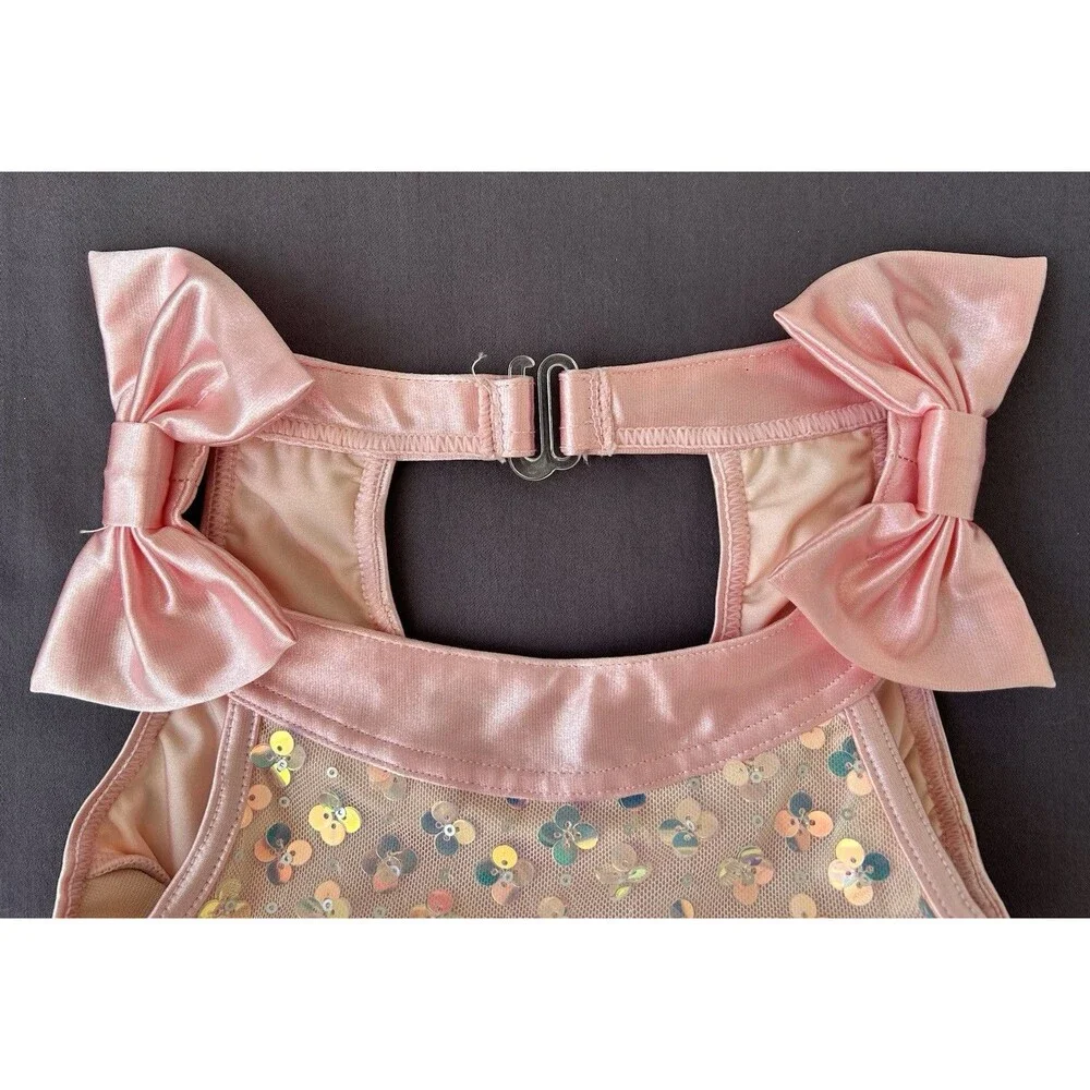 NWOT Weissman Girls Pink Sequin Tutu Dance Dress Costume SC 14385